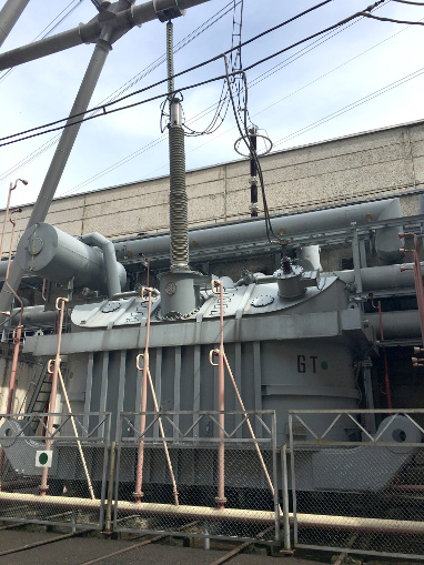 500 kV Izolyator RIP bushing in a package transformer at Krasnoyarsk HPP