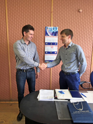 Maxim Zagrebin (left) and Alexey Borisenko at Uralelectrotyazhmash