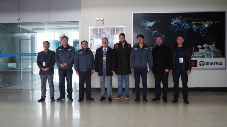 Meeting participants at Nantong Hyosung Transformer Co., Ltd.